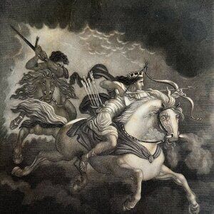 The Vision Of The White Horse Engraving 1868 Victorian Religious Art DWEE27